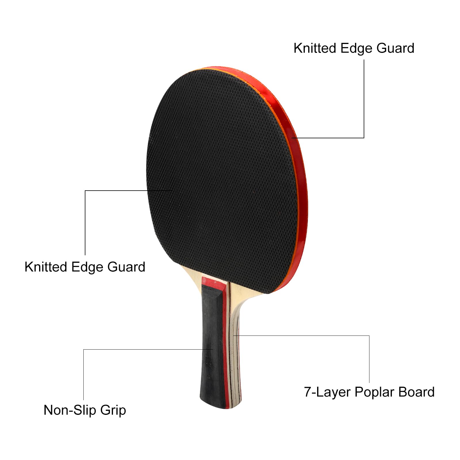 TNSLAND Sets de Ping Pong 2 Palas Ping Pong 3 Pelotas Ping Pong 1 Organizador, Entrenamiento o Kit de Raqueta Recreativa, Raquetas Ping Pong Juegos Profesionales y Recreativos, Exterior, Interior