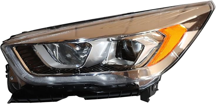 For 2017 2018 2019Ford Escape LED Halogen Headlight Headlamp Assembly Factory Style Chrome Housing Clear Lens Left Driver Side LH