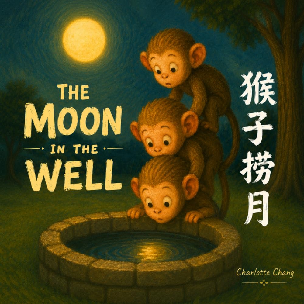 The Moon In The Well: A Rhyming Picture Book of a Classic Chinese Folktale in English, Simplified Chinese, & Pinyin! (English-Chinese Bilingual Kids' Books)