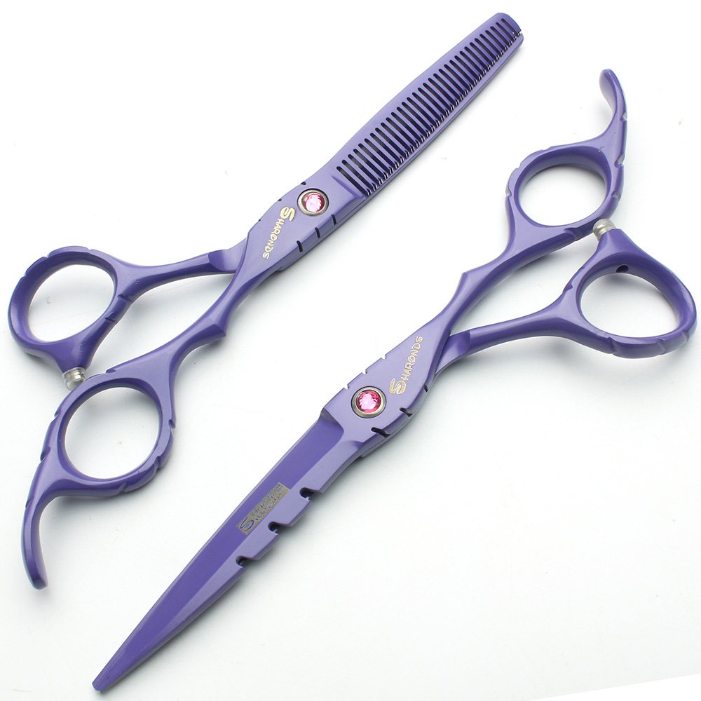Tijeras japonesas de peluquería de 15,24 cm, de alta dureza, dura 440 c, apto para peluquería profesional, corte de pelo escaso, juego de tijeras