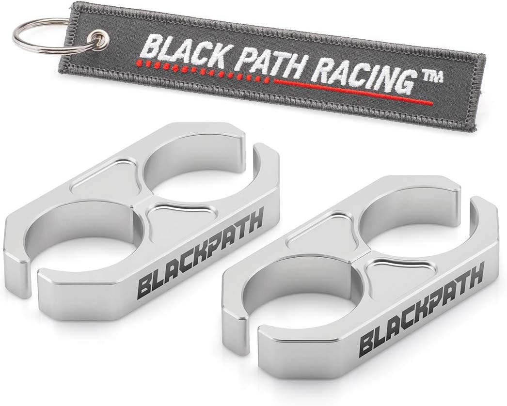 Black Path - Universal Coilover Reservoir Bracket Shock Reservoir Mount Brackets (Silver) Billet T6 Aluminum