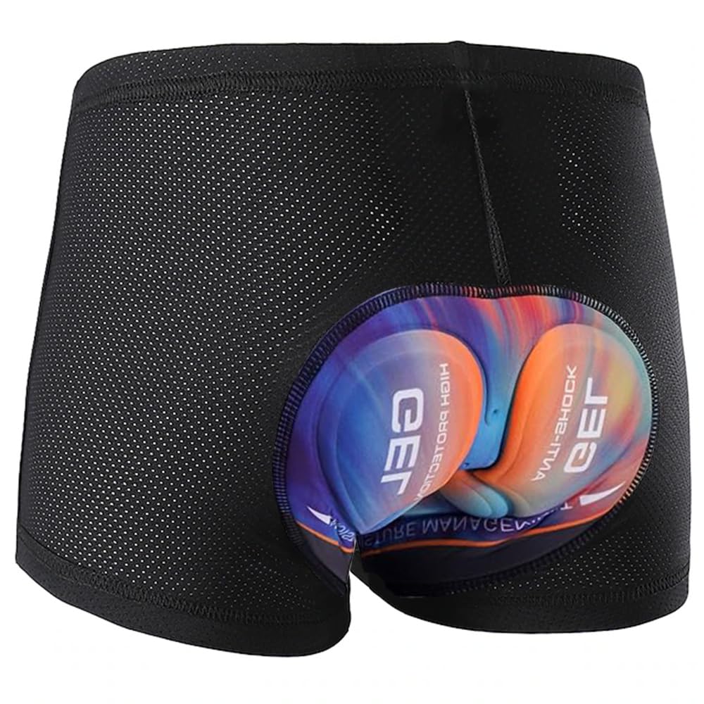 Ulhnei Fahrradhose Herren Radunterhose 5D Gepolstert Radhose Kurz Radlerhose Atmungsaktive schnelltrocknende stoßfeste Fahrrad Unterhosen Fahrradunterhose