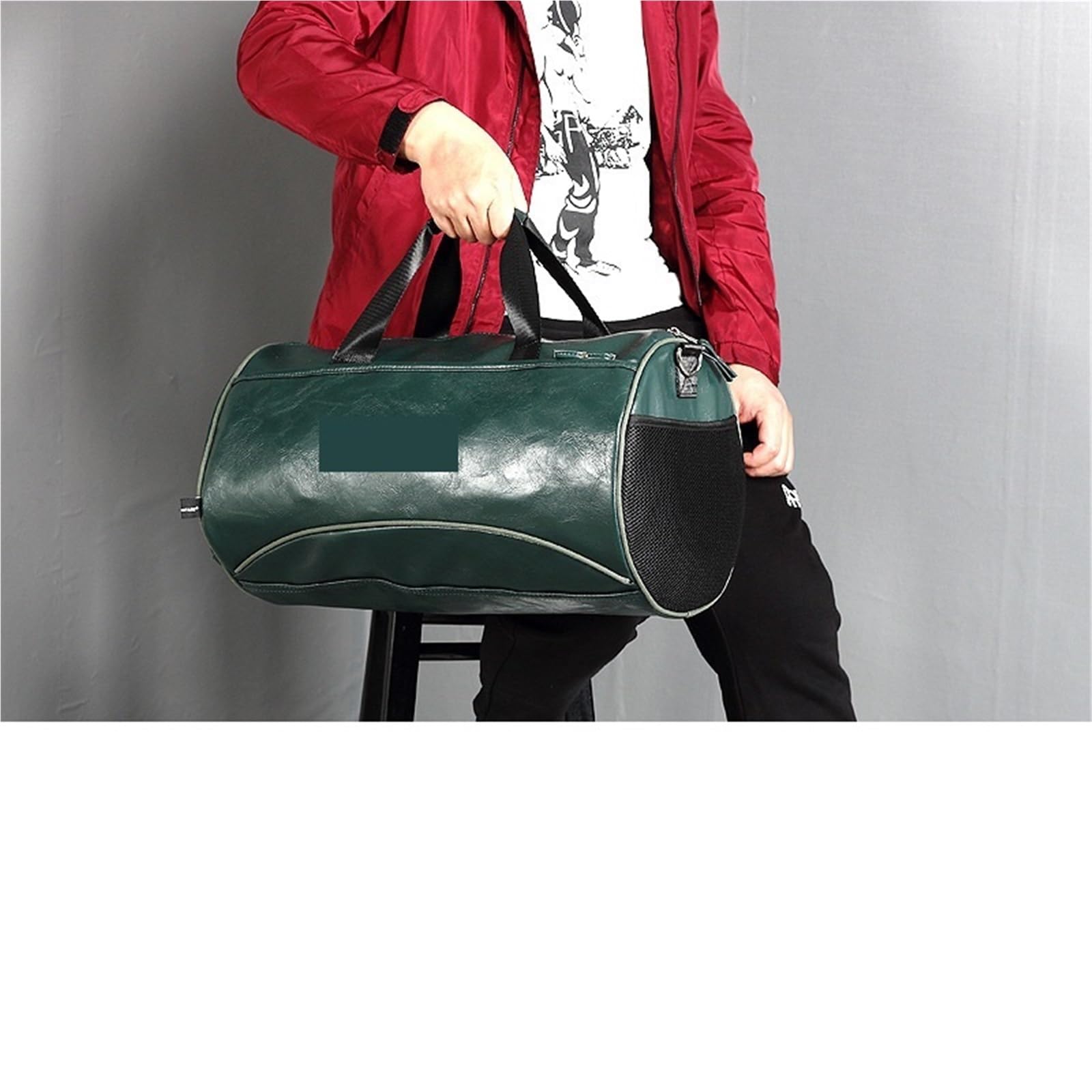 Große Leder-Sporttasche Fitness Reisetasche Trockenen Trennung Männer Fitness Sport Tasche Frauen Hand-gehalten für Männer Trainingsbag