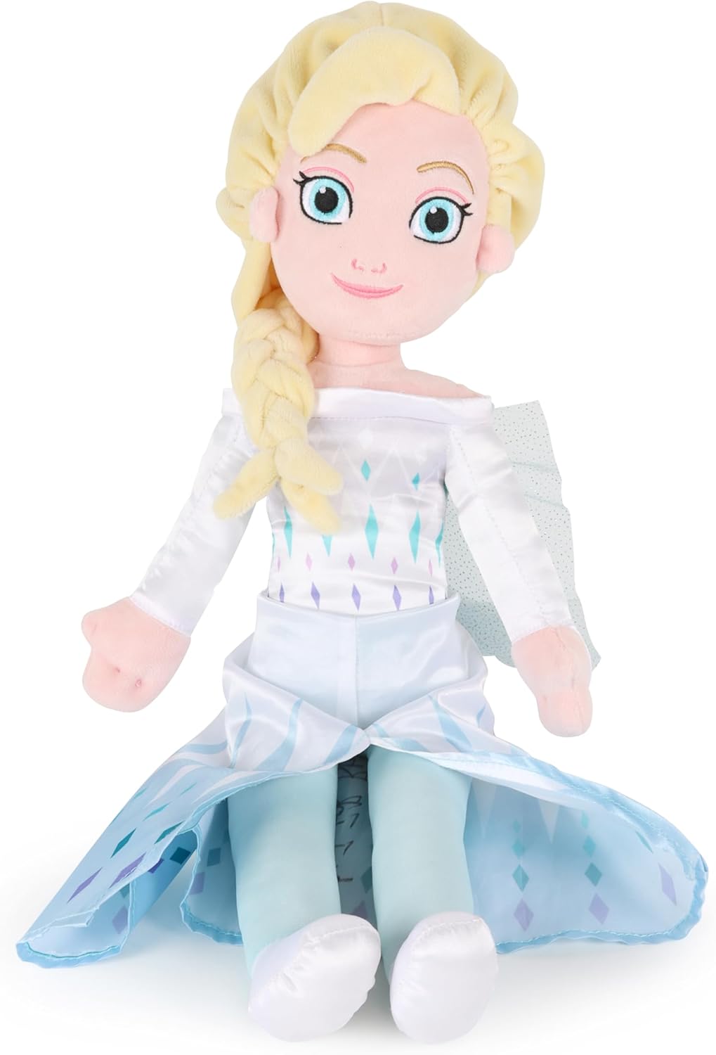 Jay Franco Kids Plush Pillow Buddy - 21 Inches Ultra-Soft Stuffed Plushie & Cozy Pillow, Official Licensed Product, Blue - Princess Elsa