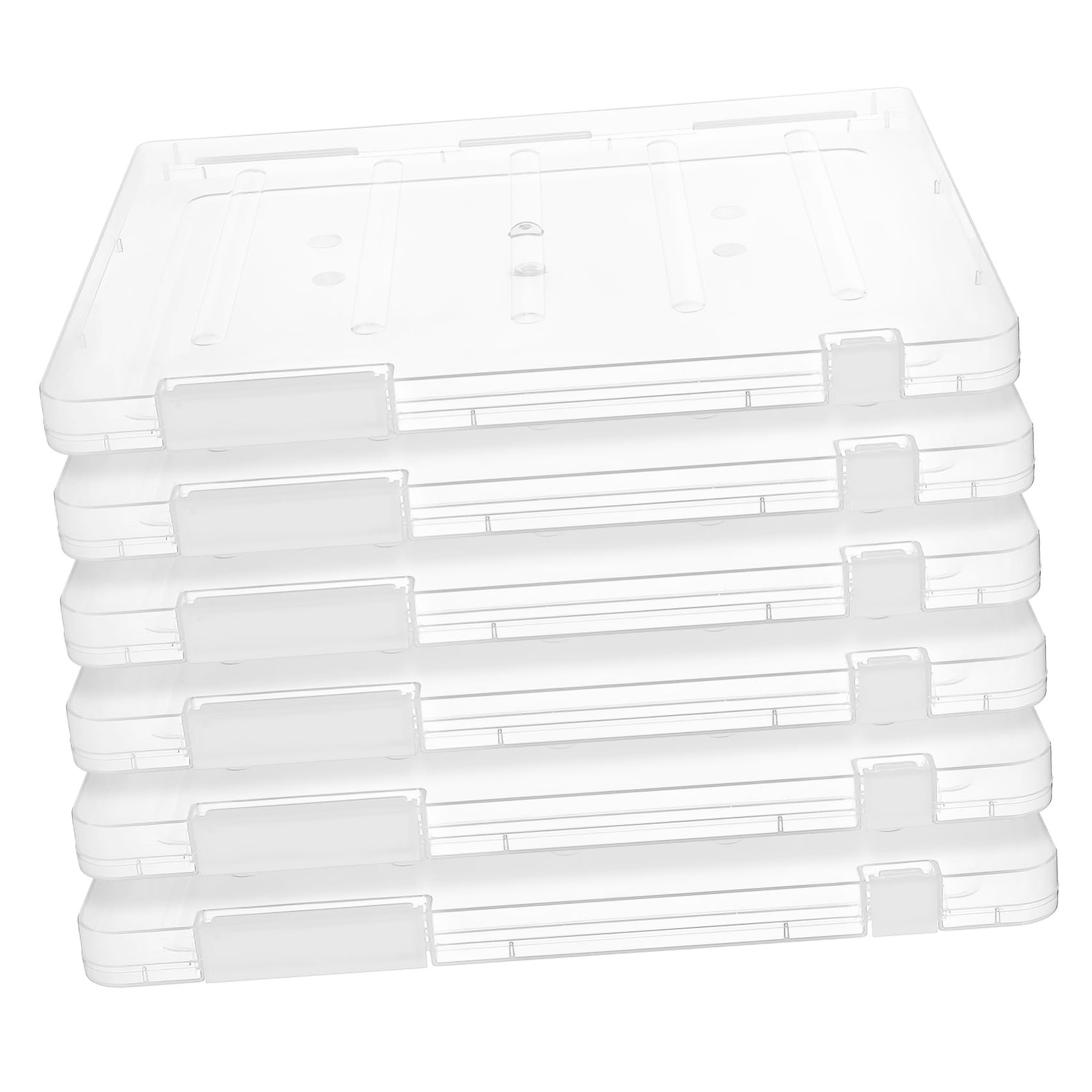 Organizador de Documentos A4 Caja de Archivo de Plástico Transparente 6 Piezas Almacenamiento Ordenado y Práctico para Oficina y Hogar