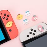 DLseego Dog & Rabbit 6PCS Thumb Grips Caps Compatible with Switch Lite & Switch & Switch OLED Cartoon Soft Silicone Joy Con Cover Lovely 3D Analog Joystick Button Caps - Cute Mixed Pack