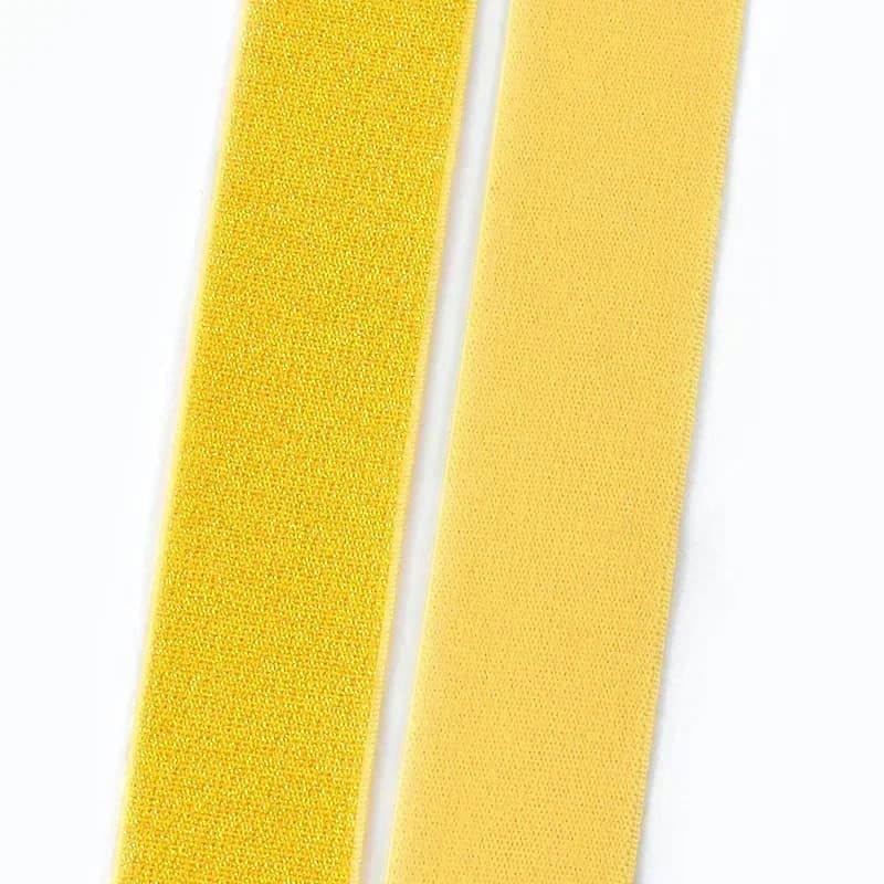 Cinta elástica de nailon y licra, 2/5/10 m, 25-50 mm, color dorado y plateado, de seda, para cintura, falda, cinturón, accesorios de costura, color amarillo, 50 mm, 10 metros