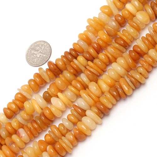 3-5x10-0472in forma de patata libre piedra preciosa jade amarillo perlas Strand 15 pulgadas joyería haciendo granos