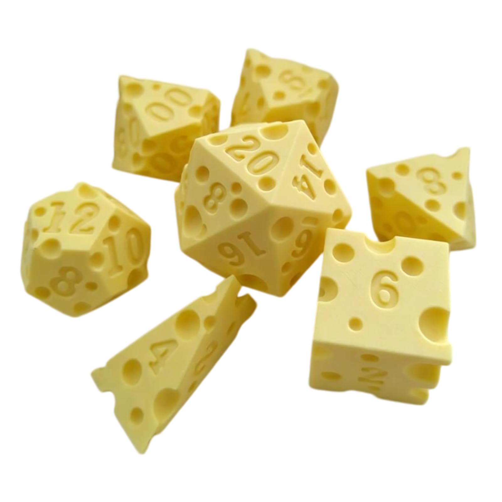 Irregular Cheese Dice toy Set for Dungeons & Dragons and Board Games