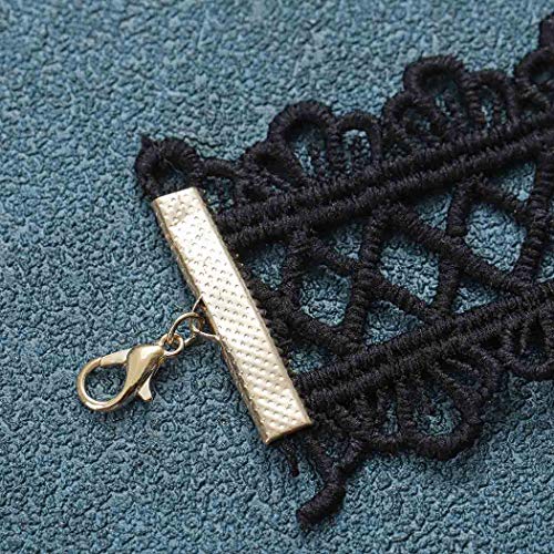 Zoestar Lace Choker Necklaces Vintage White Elastic Stretch Necklace Chain Accessories for Women4