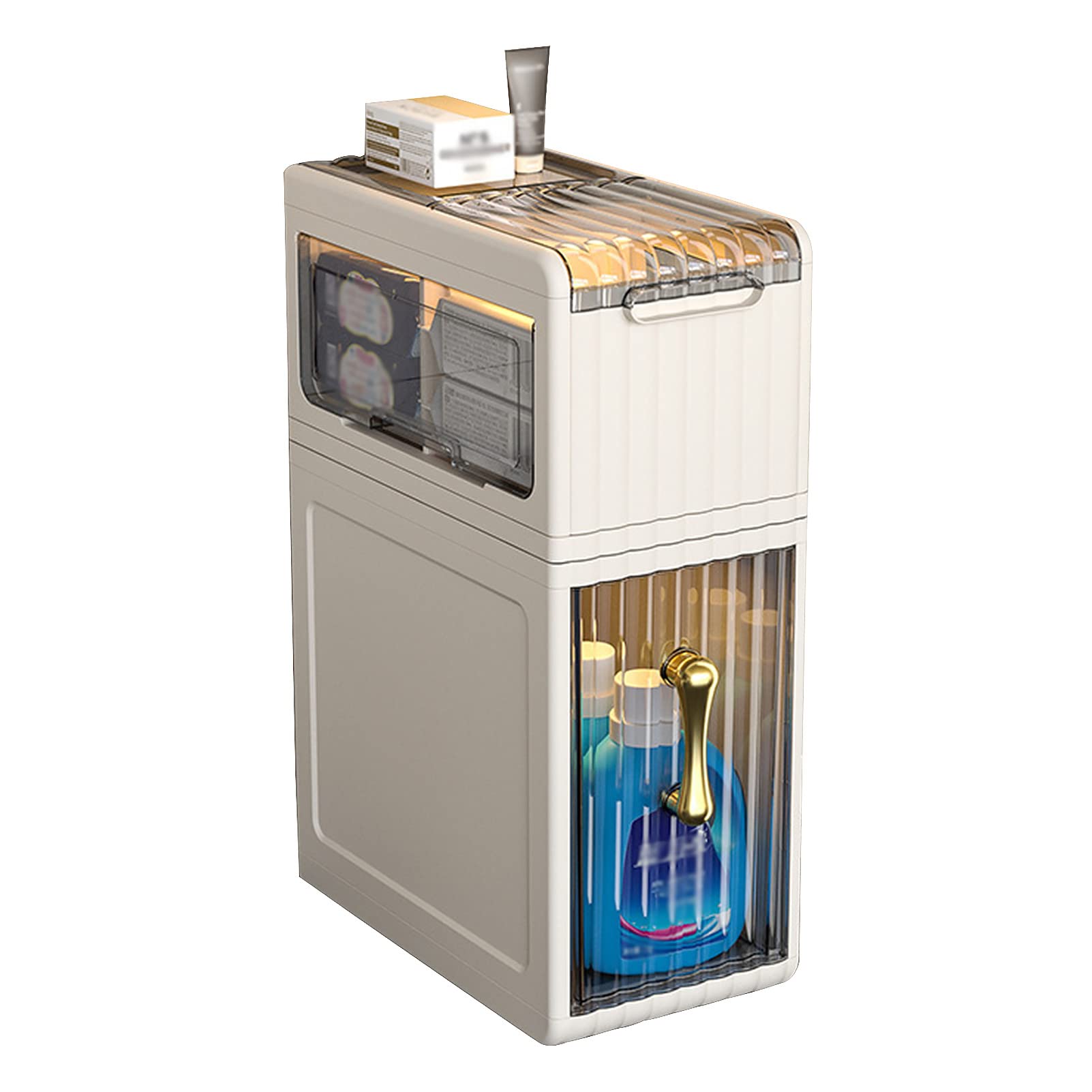 AAMNA Gabinete de Almacenamiento de baño pequeño con Soporte para Papel higiénico, Torre de Almacenamiento de Papel higiénico para el hogar, Sala de Estar y Dormitorio