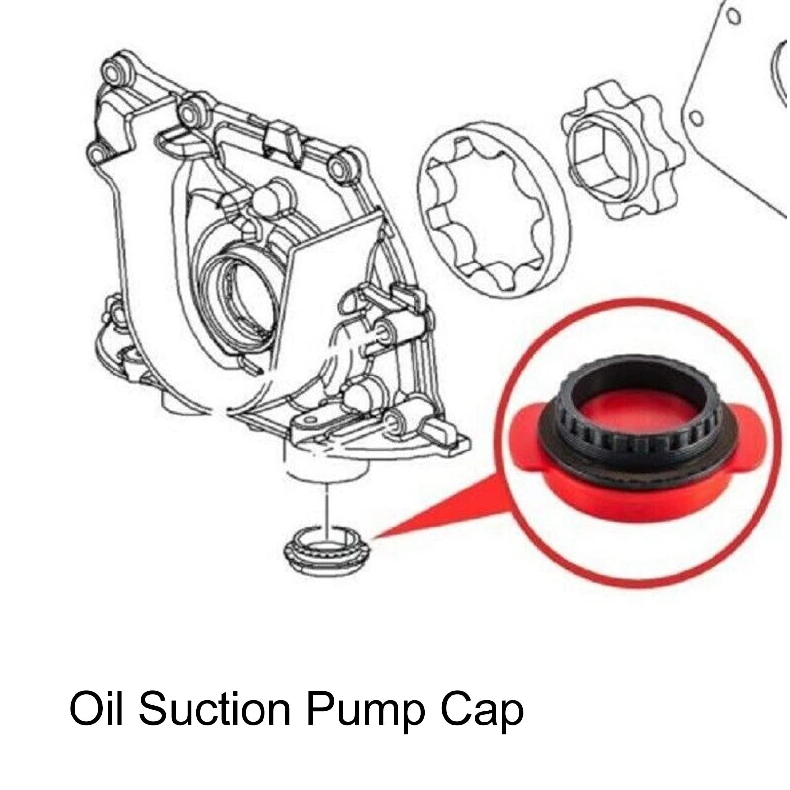 Aramox Guarnizione Pompa Olio, Tappo di Tenuta Tubo Olio 55589549 646125 Compatibile con/Insignia Zafira Cascada 1.6 1.8 2.0 CDTI