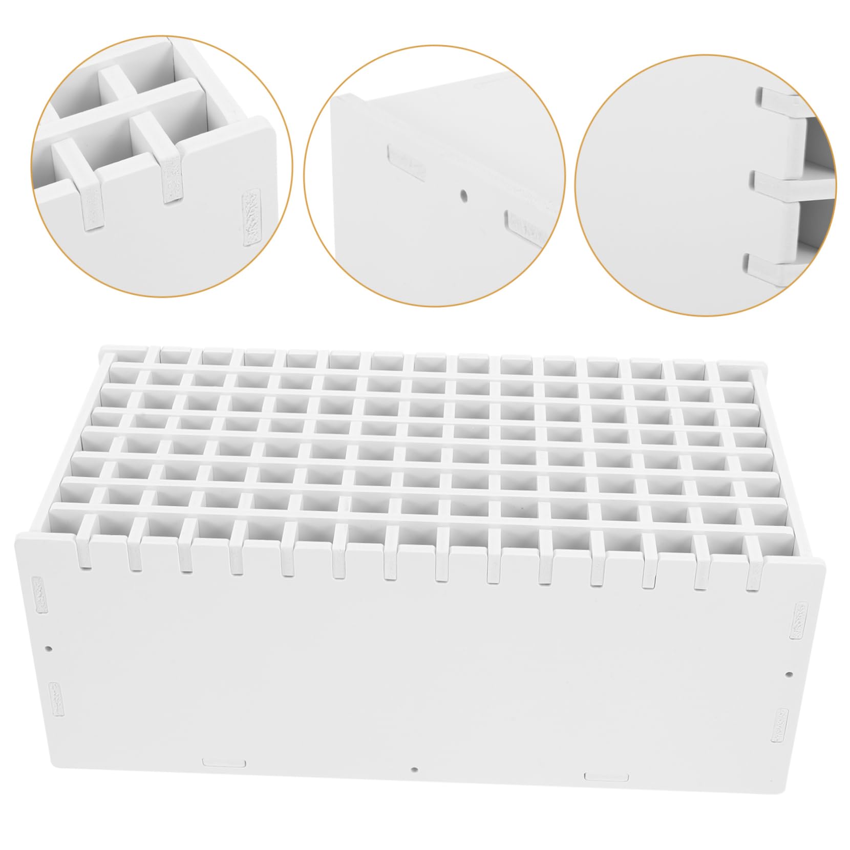 Uonlytech Organizer Multifunzionale in Legno Compartimenti per Penne da Scrivania Bianco, Porta Documenti Ufficio per Decorazioni Scuola e Uso Pratico