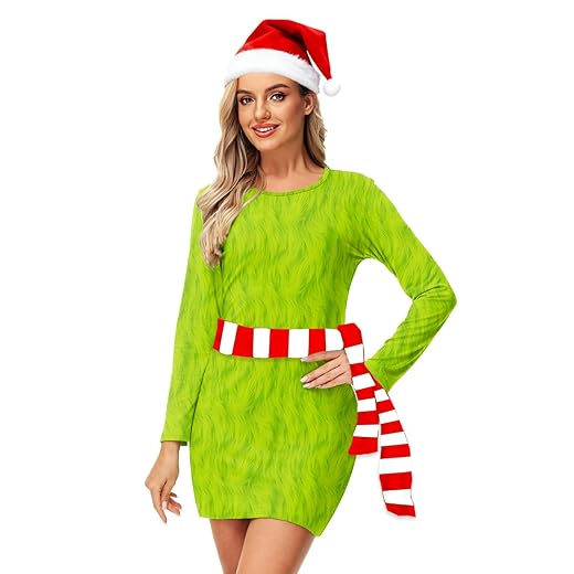 Women'S Pumpkin Costume Dress Halloween Jack O Latern Costumes Slim Fit Orange Cute Food Dress XL