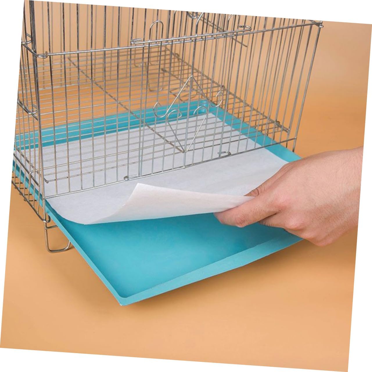100pcs Disposable Bird Cage Liner Paper Thick Absorbent Urine Pads for Parrot and Bird Cages Cushion Pads Easy to Use and Promote Clean Environment