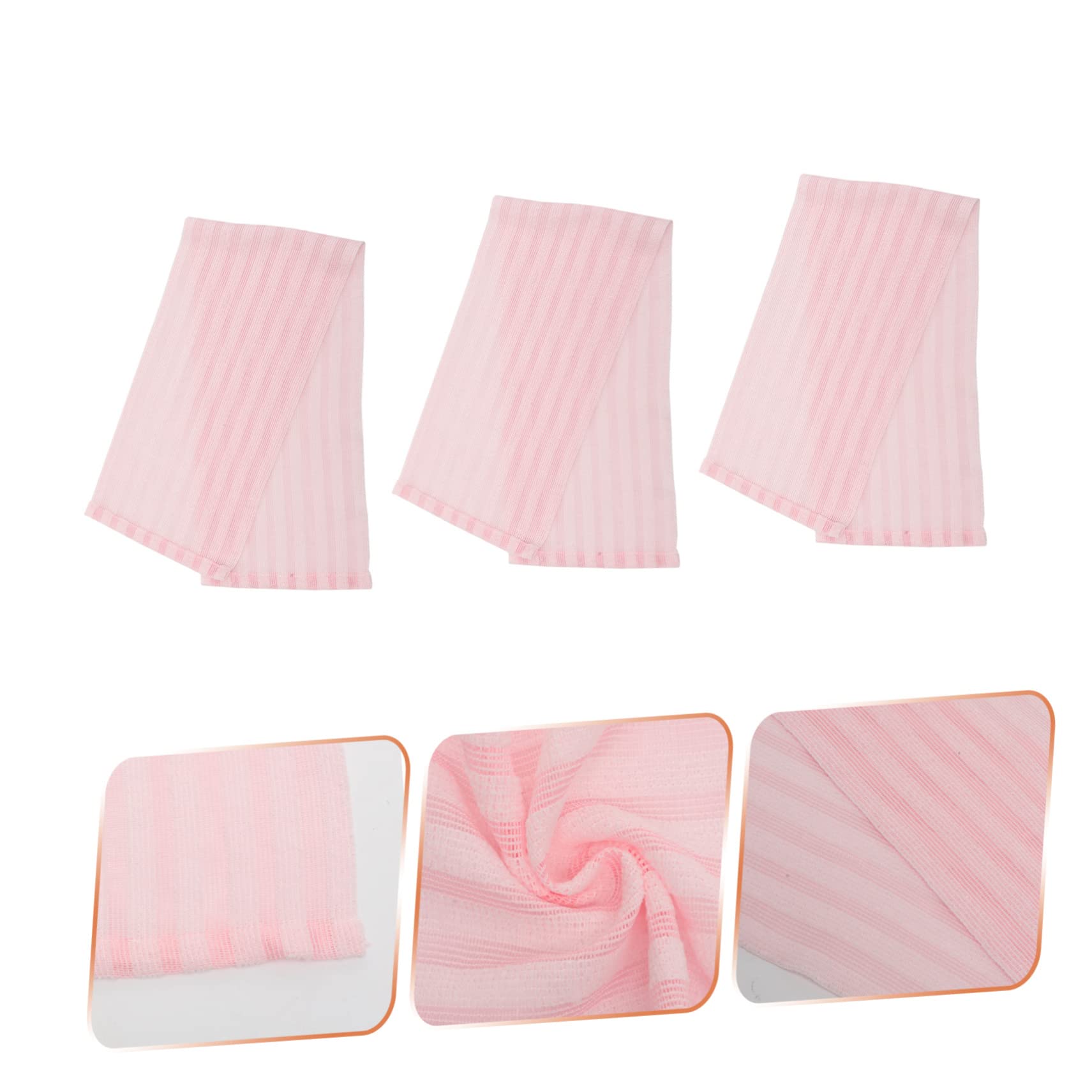Ipetboom 3Pcs Back Exfoliating Towels Portable Bathing Scrubbers for Deep Cleaning Dual Sided for Daily Use Soft and Safe Skin