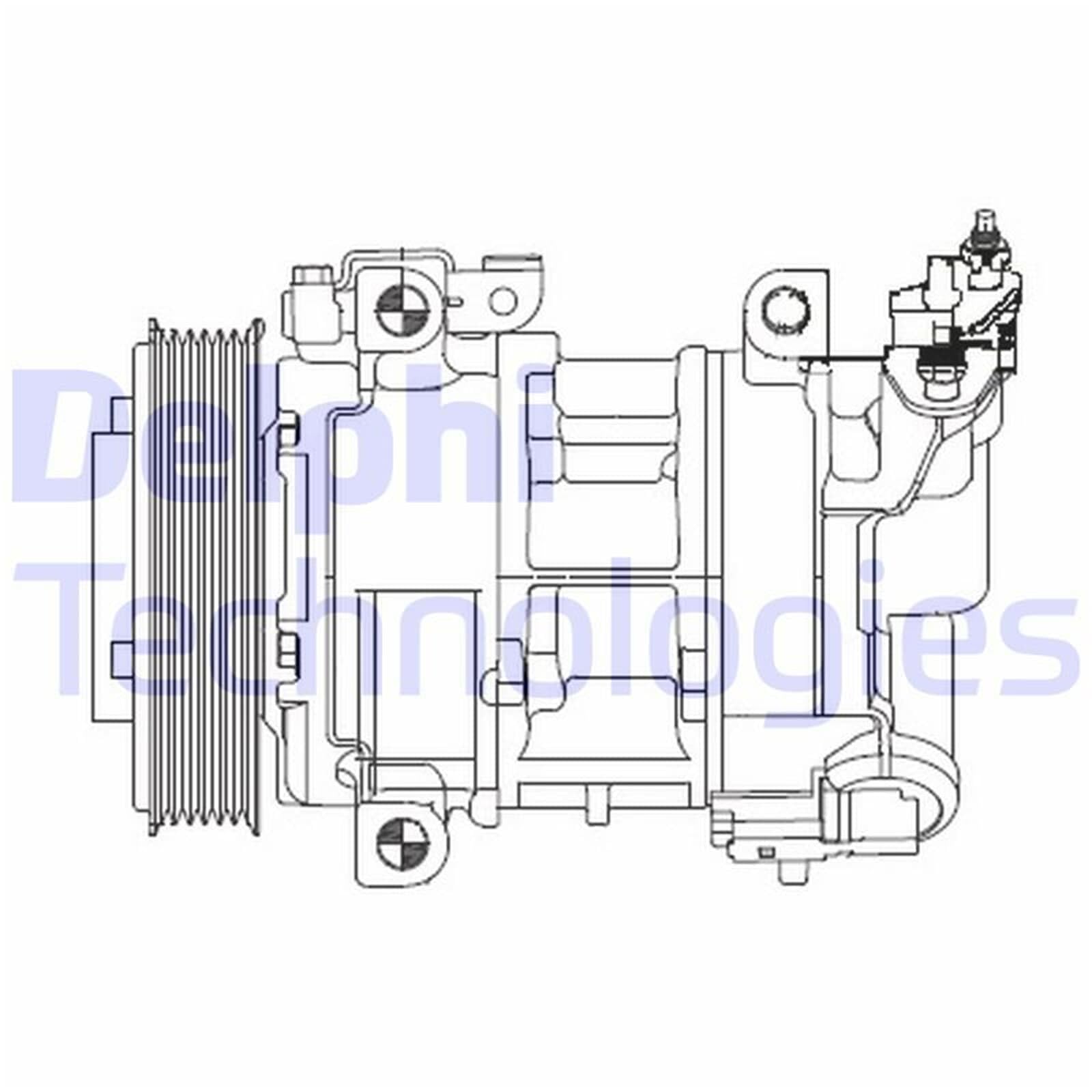 DELPHI CS20325 Compressore aria condizionata con olio compressore-PAG