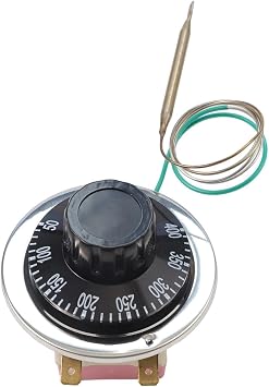 Electric Oven Thermostat Temperature Controller Switch 50-400C 122-752F Adjustable Digital Temperature Control for Water Heater Boiler Equipment 250V 16A 27.56inch Wire
