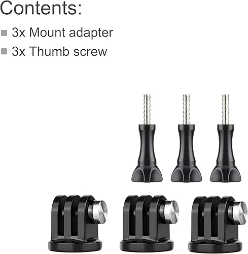 Miniatura 6 de GEPULY 6 adaptadores de montaje en trípode, acero inoxidable 316 antioxidante, tornillo de pulgar 14-20 para GoPro 131211109, DJI OSMO AKASO