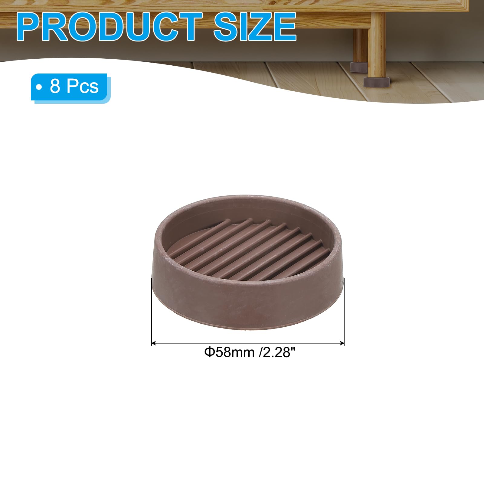 PATIKIL 2" Round Rubber Furniture Pad - Image 2