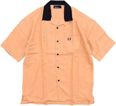 美品　FRED PERRY　半袖ポロシャツ　サマーニット　オレンジ　M 日本製 美品 FRED PERRY 半袖ポロシャツ サマーニット オレンジ M 日本