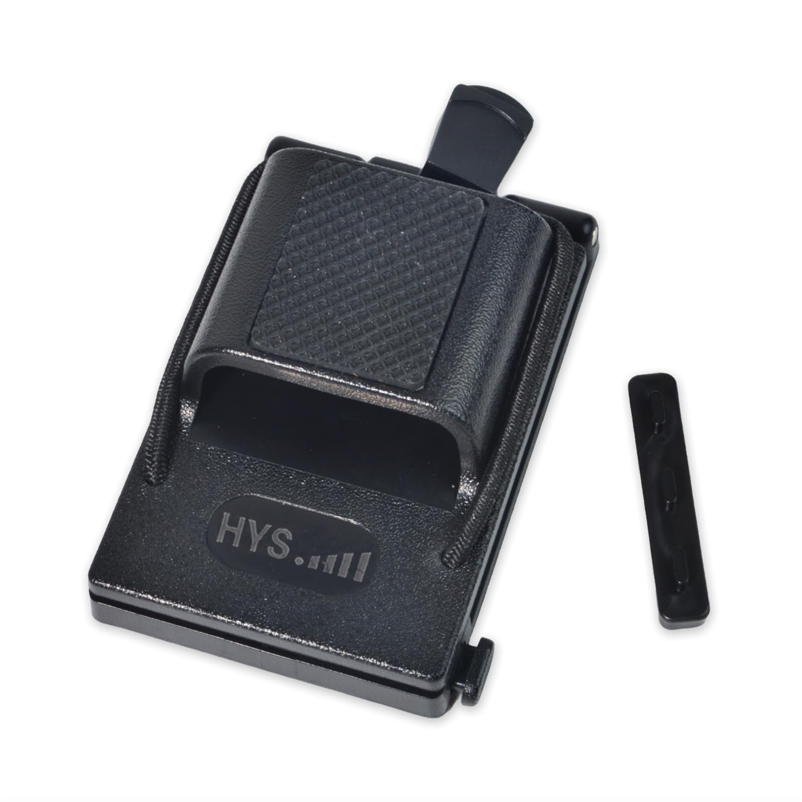 Supporto per walkie talkie da cintura 25-58mm, clip per radio compatibile Molle, Nero