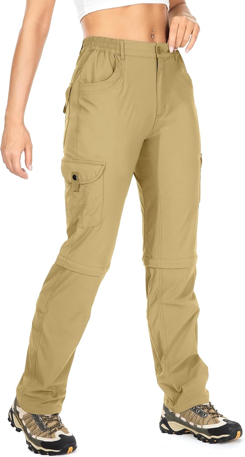 Women's Hiking Pants Convertible Quick Dry Lightweight Zip Off Fishing Travel Safari Pants