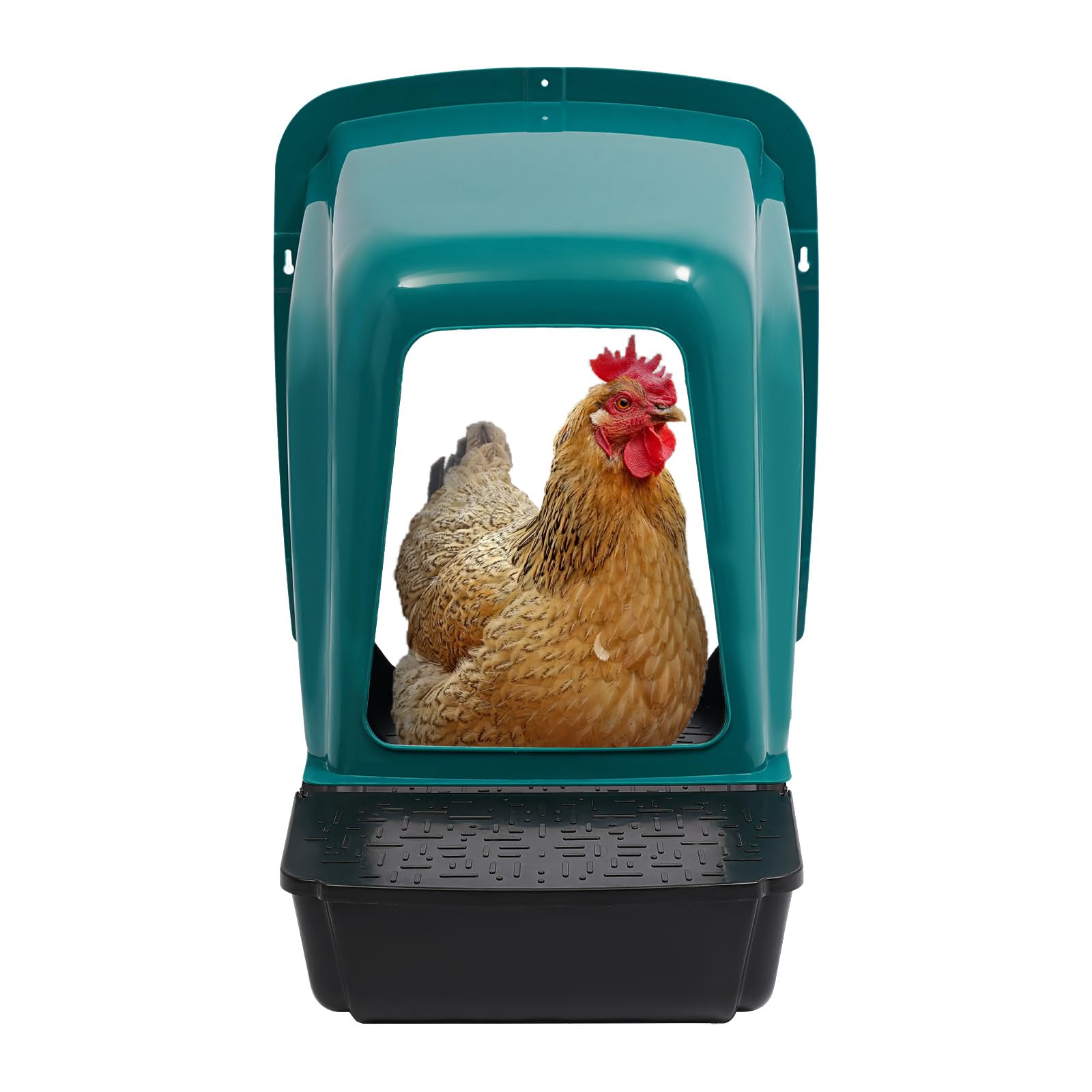 Juego de 5 cajas nido para pollos, de plástico, para pájaros, exteriores, resistente a la intemperie, con cámara, con función de recolección de huevos, 46,6 x 39 x 41,5 cm