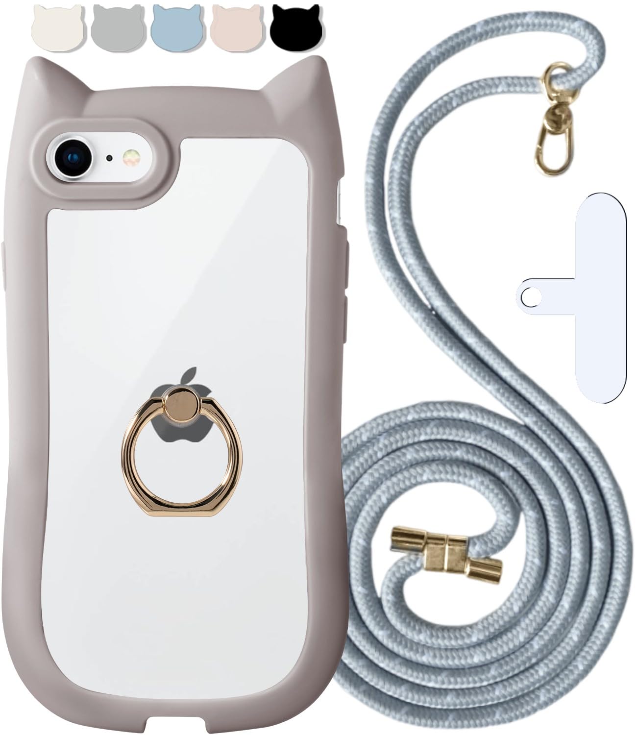 Amazon.co.jp: shinyle se3 ケースiphone 用の se2 猫耳 クリア ケース