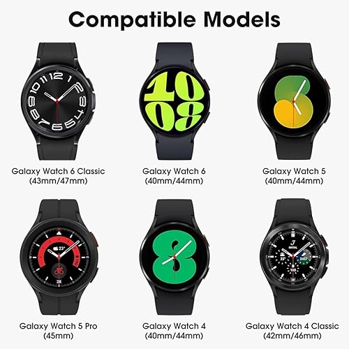 Miniatura 8 de Correa resistente sin huecos para Samsung Galaxy Watch 6 5 4 Band 1.732 in 1.575 inGalaxy Watch 6 Classic Band 1.850 in 1.693 inWatch 5 Pro 1.772