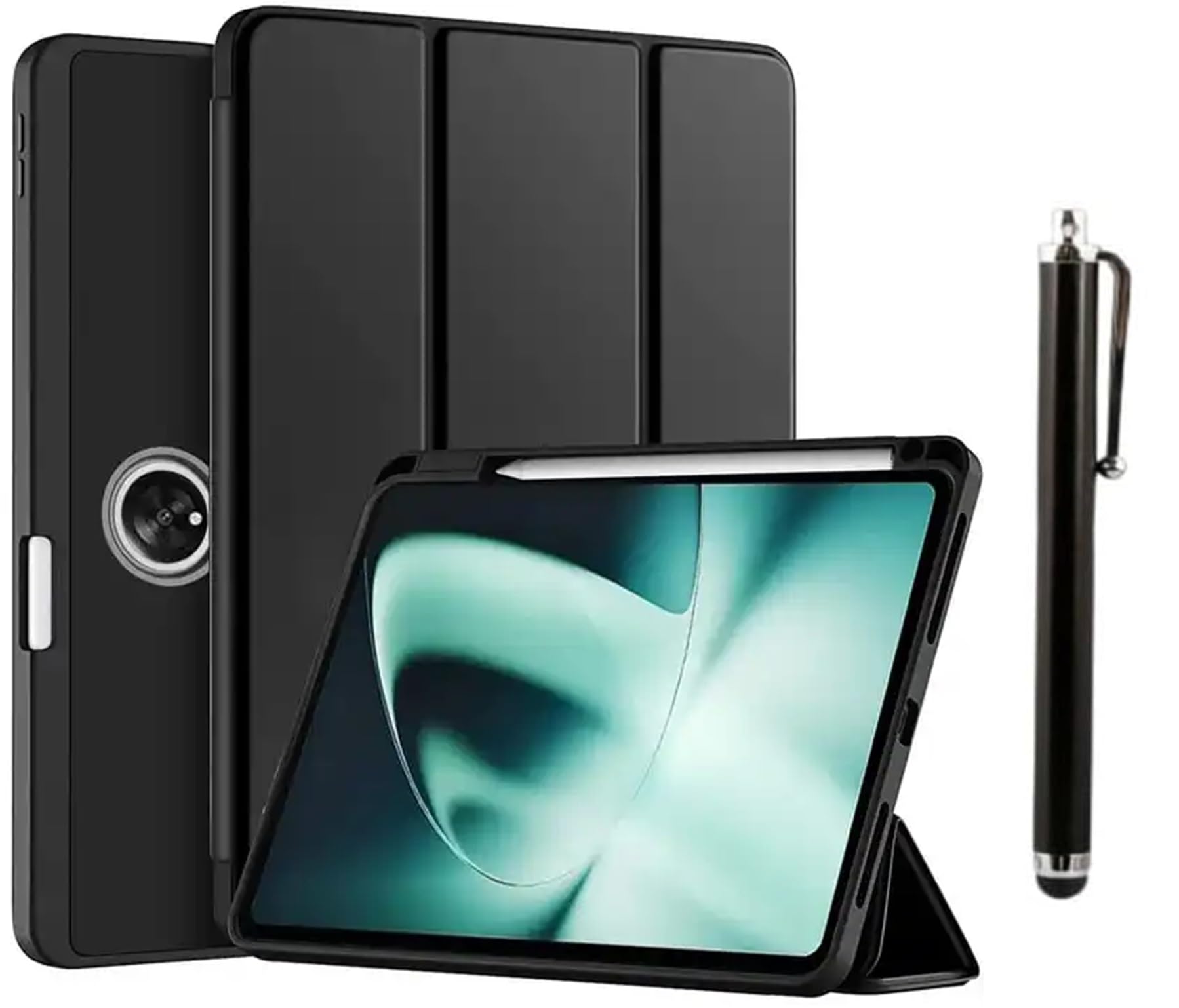 M.G.R.J® Luxury Honey Comb Series Trifold Flip Case Cover for OnePlus Pad/Oppo Pad 2 11.61 inch 2023 (Auto Sleep/Wake|Pencil Holder|Stylus Pen) (Black) (B0CMQDNRXV) Amazon Price History, Amazon Price Tracker