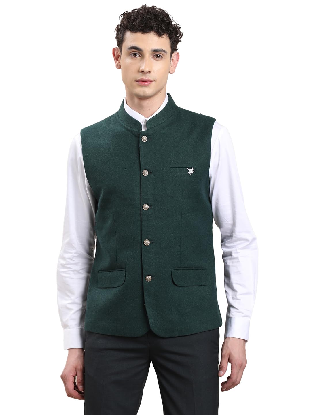 turtle Men Terry Rayon Green Party Nehru Jacket-picture-24