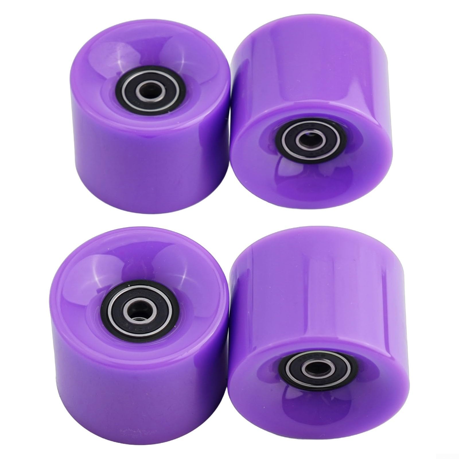 Set di 4 ruote per skateboard 60x45mm 78A con cuscinetti ABEC9 per skate di strada e longboard (viola)