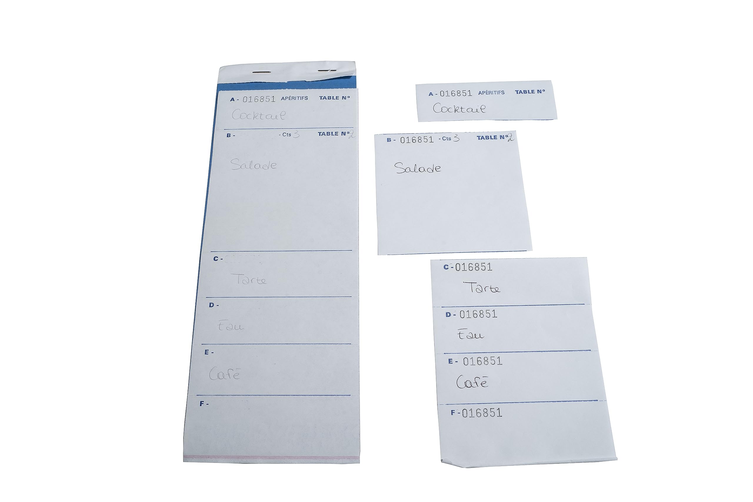 Exacompta - Réf. 96207E - Carton de 50 blocs Brasserie, Restaurant, Pizzeria - Carnet pour la prise de commande - 50 feuillets autocopiants en 2 exemplaires numérotés - Format 9,6 x 26 cm