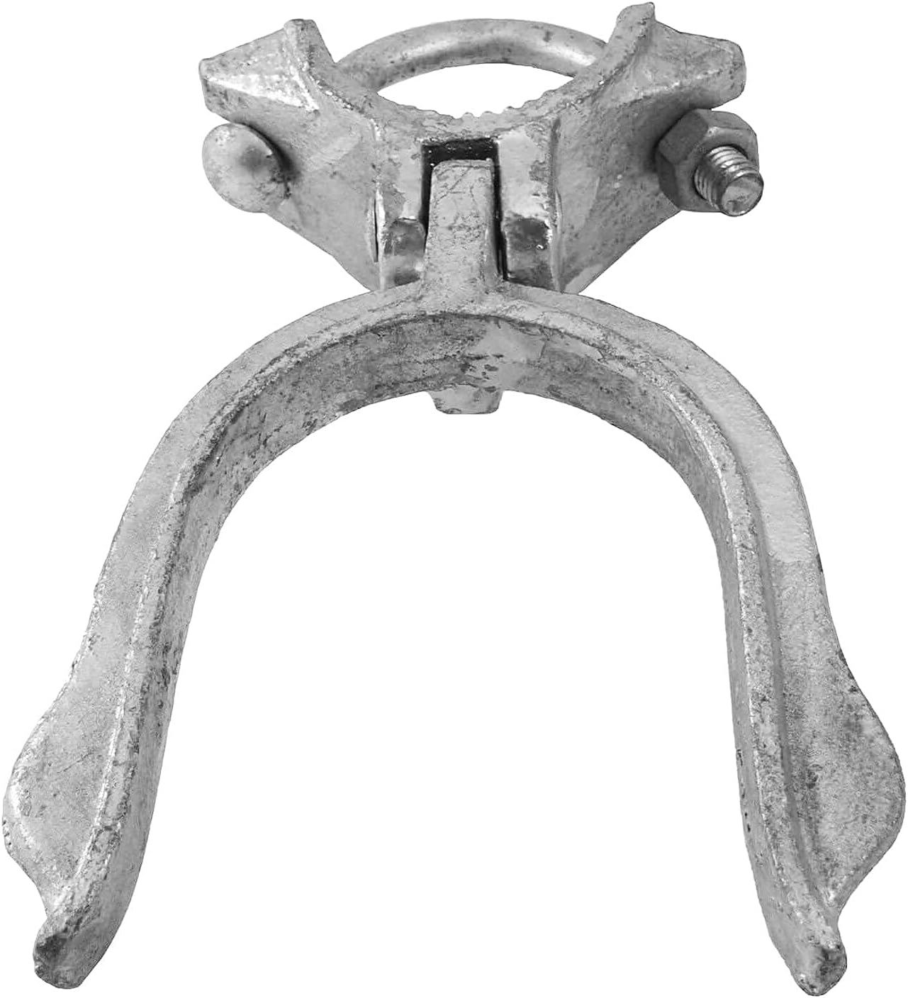 1-7/8" x 2-7/8" (3") Chain Link Fence Gate Fork Latch - Commercial Heavy Duty - Malleable - Galvanized Gate Latch with Hole for Padlock