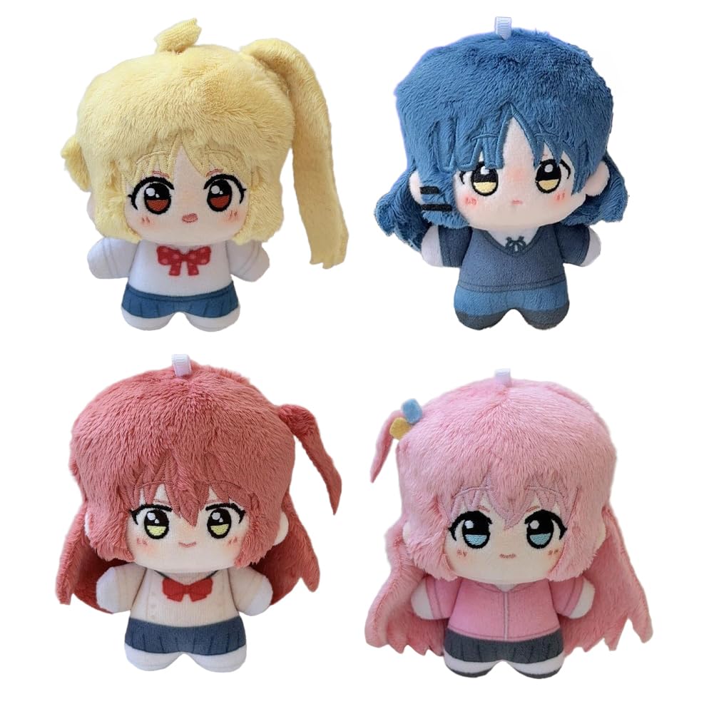 Zhongkaihua Goto Hitori Plush Figure Pillow Pendant 10CM Goto Hitori Anime PP Cotton Cushion Soft Stuffed Furry Car Keychain Bag Home Sofa Decoration
