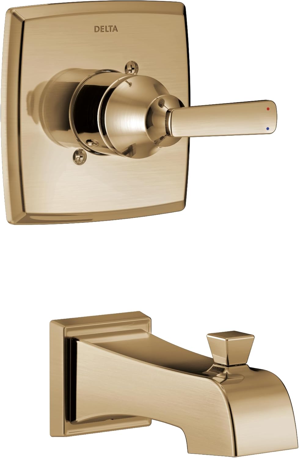 Delta Ashlyn 14 Series Single-Function Bathtub Valve Trim Kit, Gold Tub Faucet Set, Champagne Bronze T14164-CZ (Valve Not Included)