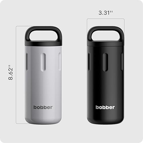 Miniatura 6 de Paquete de botellas de agua de acero inoxidable aisladas al vacío de 20 onzas para bebidas frías y calientes, con tapa extra ancha y taza con asa