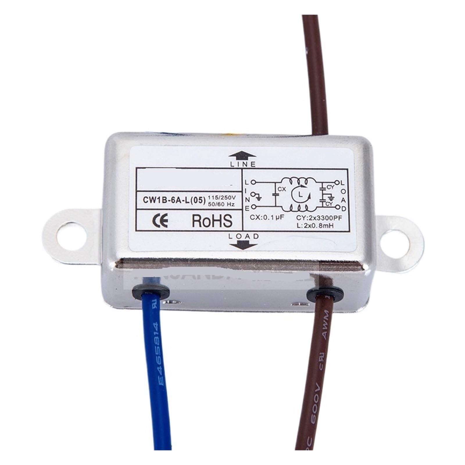 Filtre d'alimentation anti-interférence 6A compact pour purifier le courant électrique