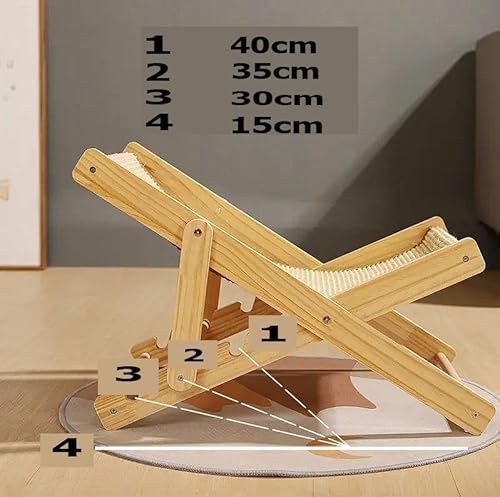 Cama Arranhador Para Gatos Cadeira de Descanso em Sisal e Madeira