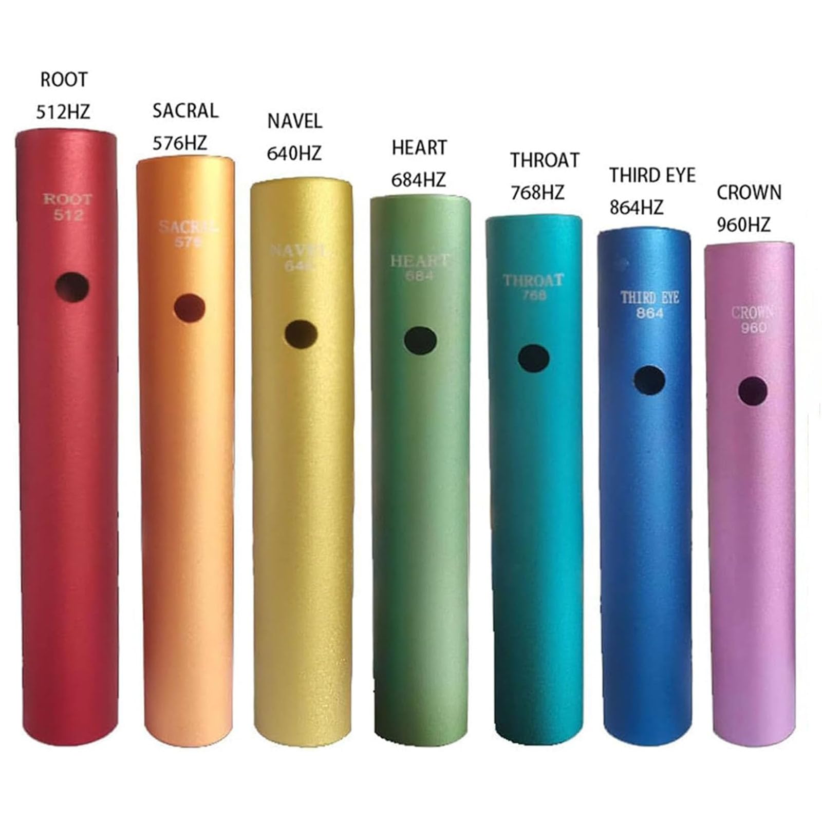 Wah-wah-röhrenset, 7 Wah-metallröhren, Regenbogenfrosch-soundröhre, 512 Hz/576 Hz/640 Hz/684 Hz/768 Hz/864 Hz/960 Hz, Instrument Für Heilung, Meditation, Zur Musikbegleitung