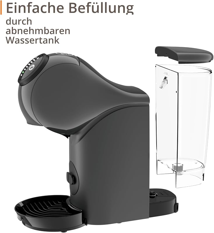 KRUPS Nescafé Dolce Gusto Genio S kapszulás kávéfőző, 15 bar, kompakt, antracit