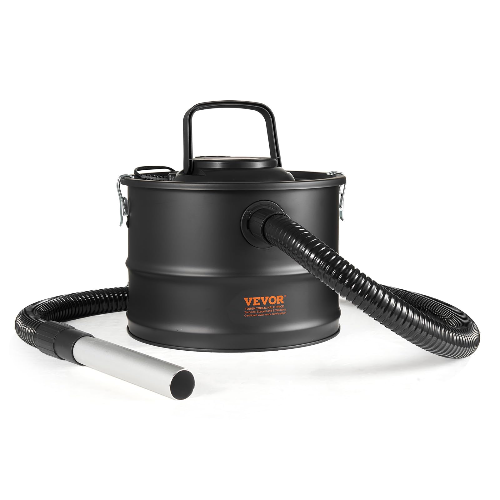 VEVOR Aspirador de Cenizas, 15 L, Potente Succión de 1200 W, con Succión Inversa, Cable de Alimentación de 3 m, 16 kPa de Aspiración Máxima, para Chimeneas, Estufas de Pellets, 320 x 315 x 250 mm
