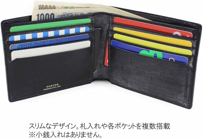 PORTER / BILL BRIDLE WALLET ネイビー Porter Bill Bridle 185-02256 Bifold Wallet, navy (50