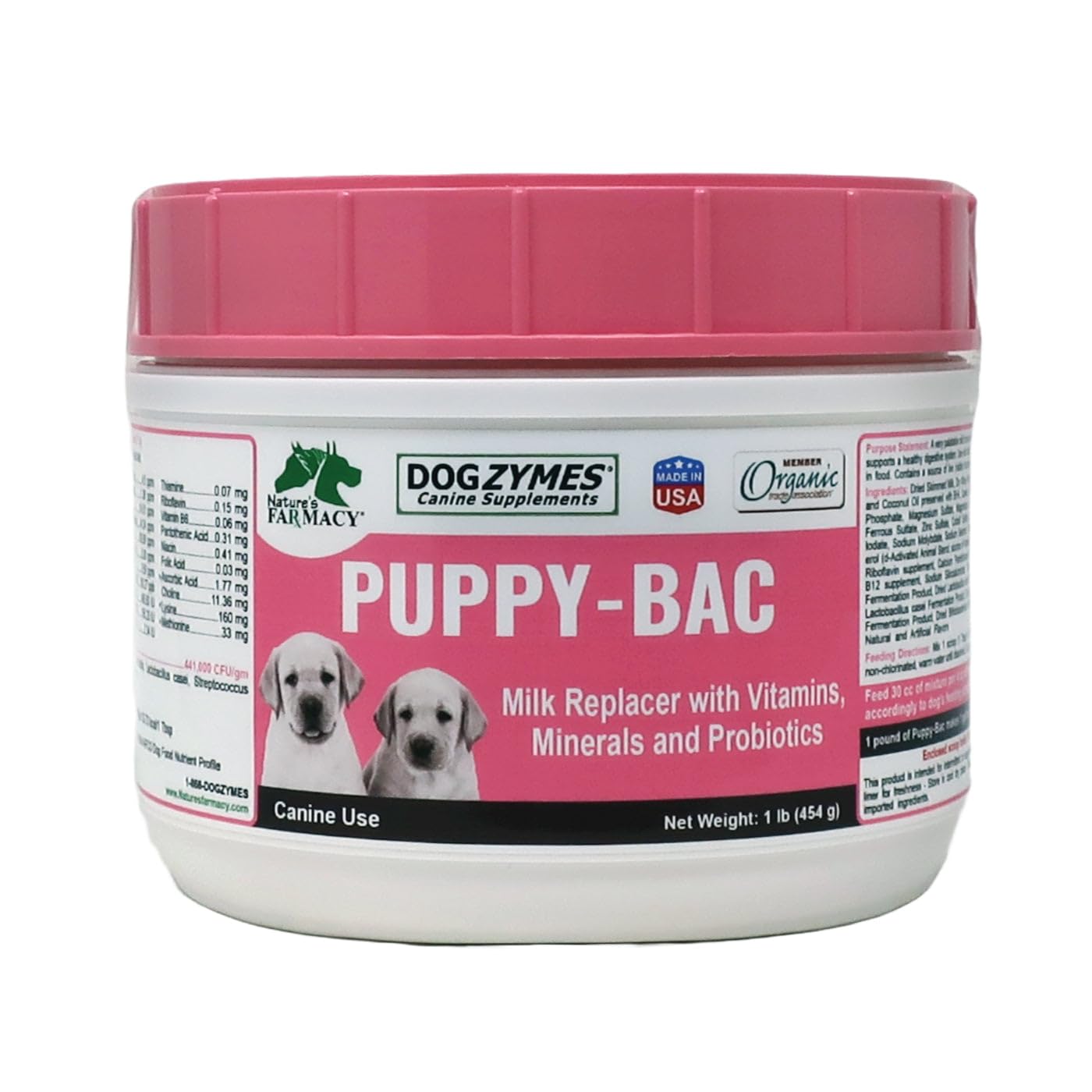 Dogzymes Puppy-Bac 8 Ounce Milk Replacer