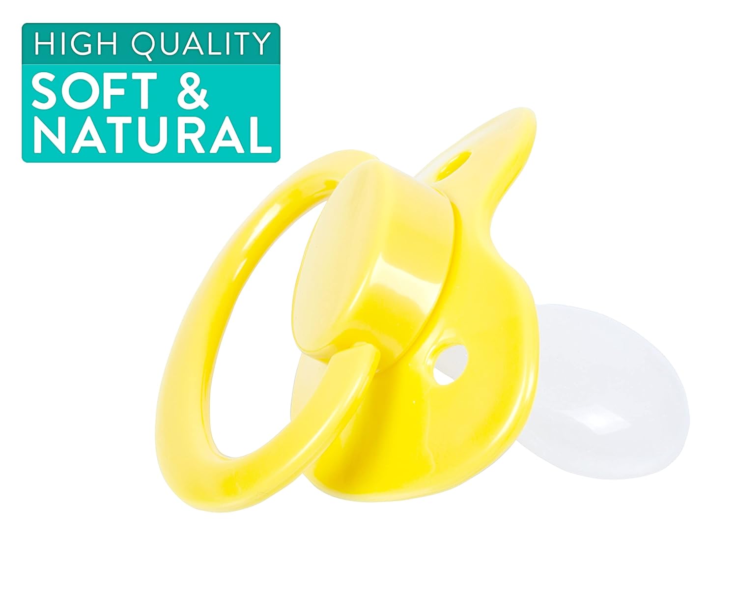 J&Or The Classic Original Adult Sized Pacifier Dummy - Three Color Pack - Mint Green | Dark Purple | Bright Yellow