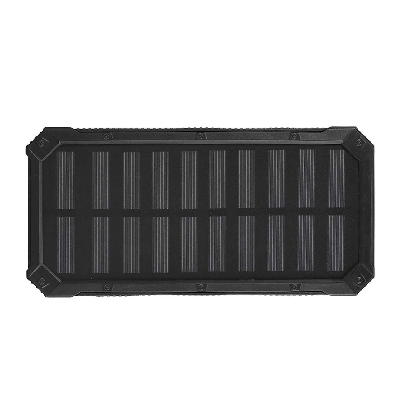 Chargeur Solaire Power Bank 20000 mAh, 5V 2,1A PD QC 3.0, Double Port USB, Lampe de Poche Intégrée, IPX7 Étanche, Noir