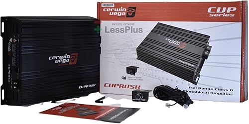 Cerwin Vega Amplificador monobloque de alta eficiencia de 3000 W RMS Clase D Amplificador de 1 canal para audio de automóvil, amplificador de