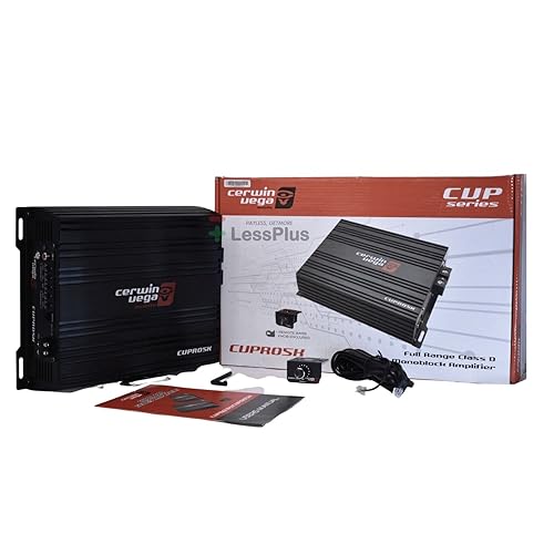 Cerwin Vega Amplificador monobloque de alta eficiencia de 3000 W RMS Clase D  Amplificador de 1 canal para audio de automóvil, amplificador de