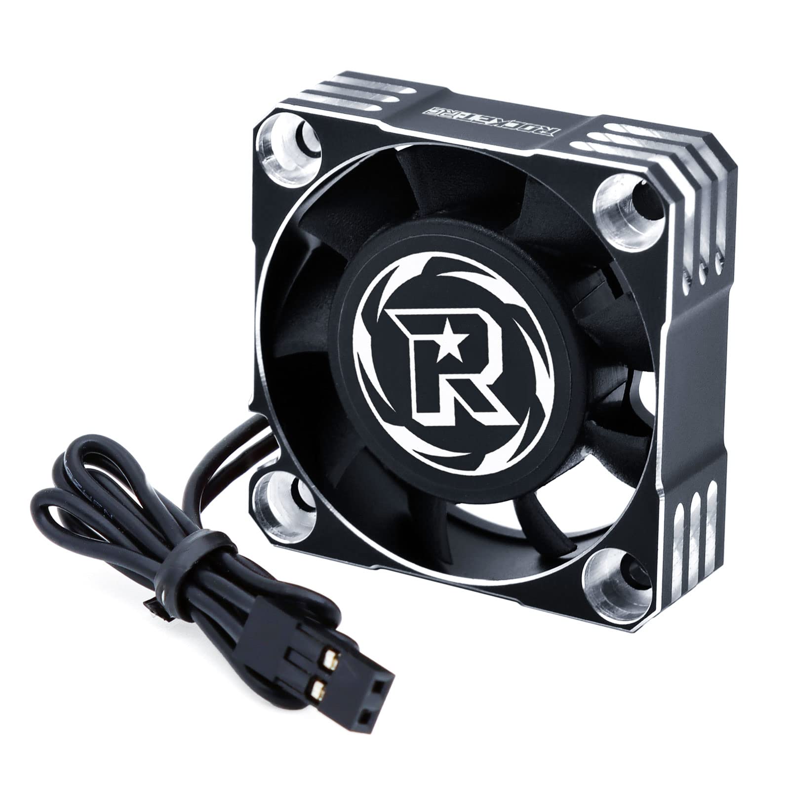 Surpass Hobby 40mm Motor Cooling Fan 16000RPM RC ESC Cooling Fan for 1/8 1/10 RC Car 540 550 F540 Motor (Silver Black)